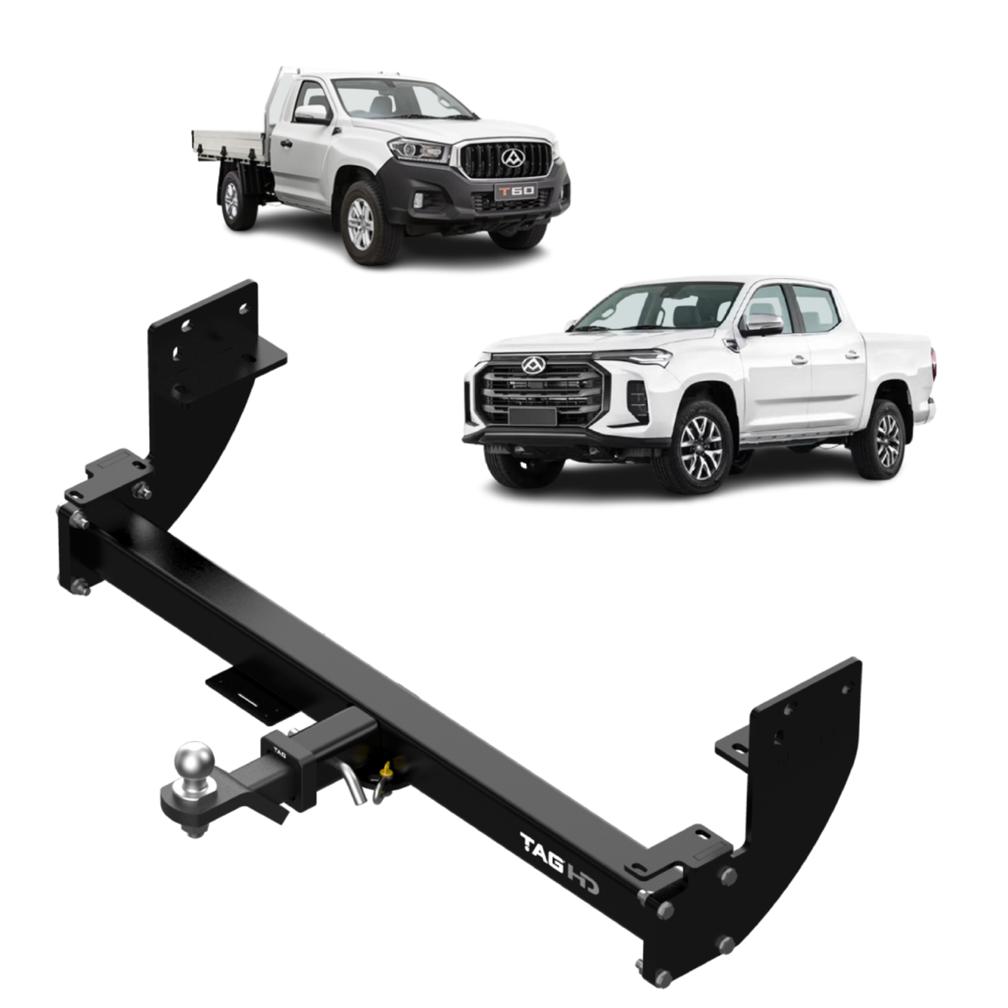 TAG Heavy Duty Towbar & Universal Wiring for LDV T60 & T60 Max All Models Including Megatub (03/2024 - On)